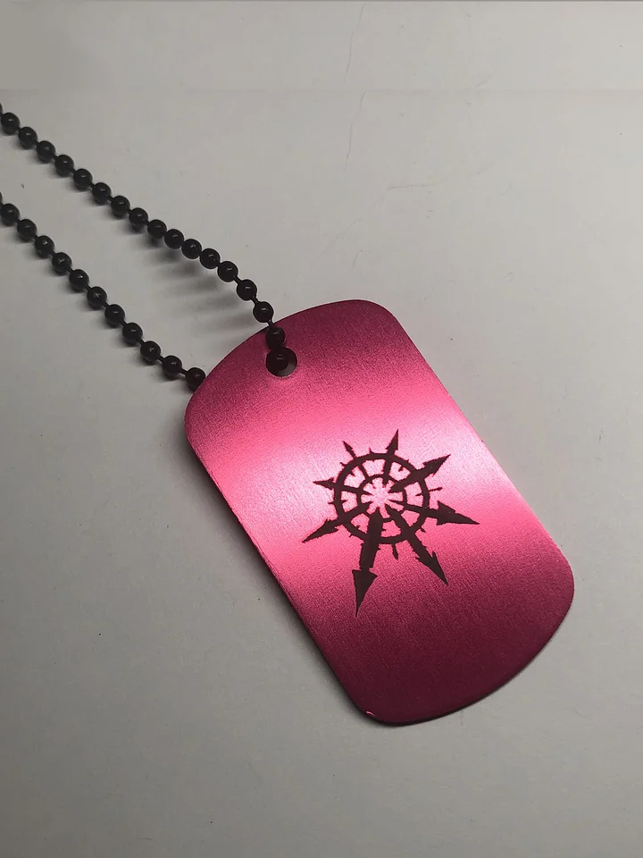 HERESY - Engraved Dog Tag Pendant Necklace product image (1)