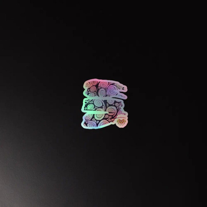Whimsical Spirals Holographic Sticker Sheet product image (2)