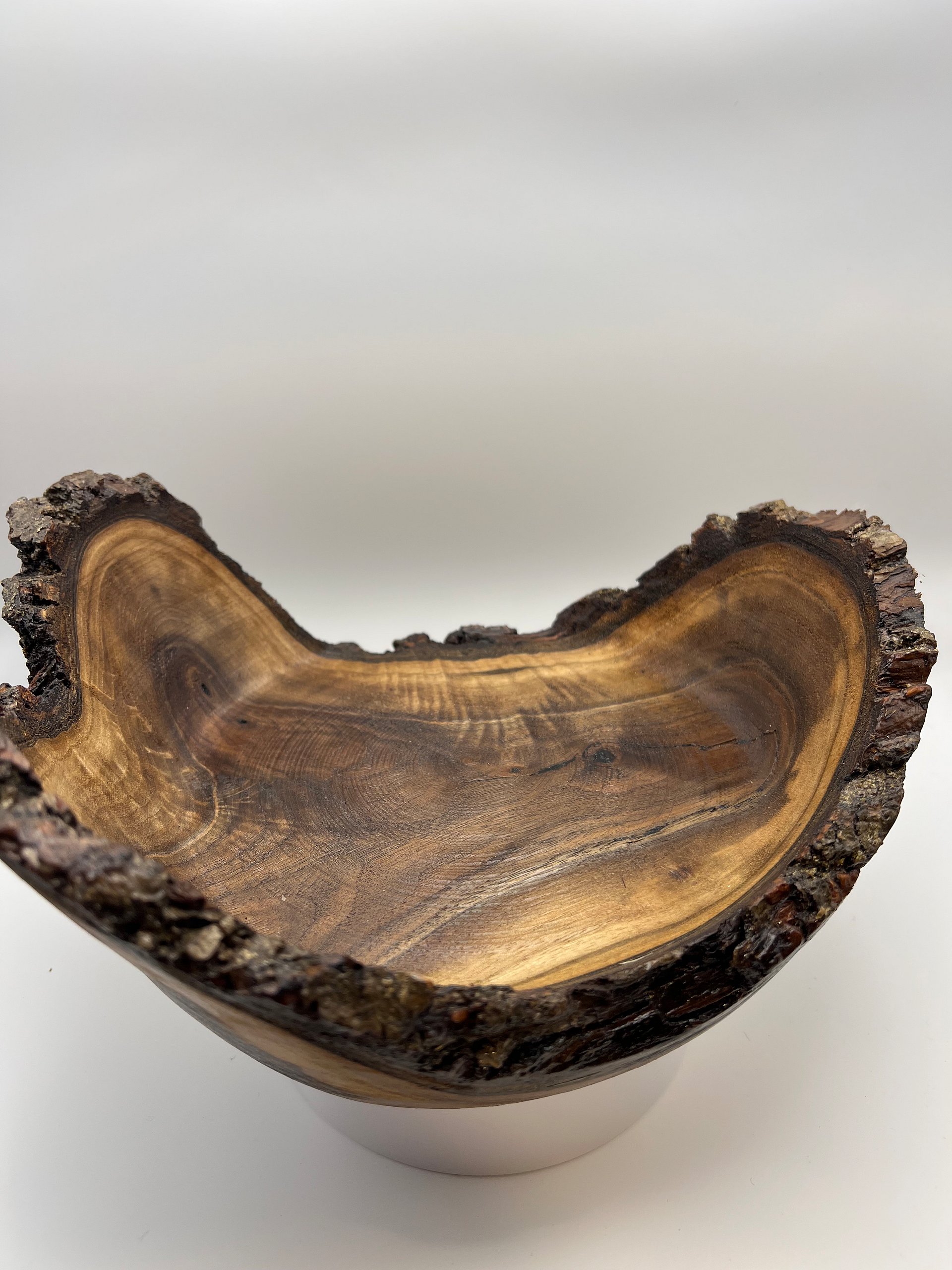Sculptural Live-Edge Black Walnut "Tri-Corn" Vessel product image (7)