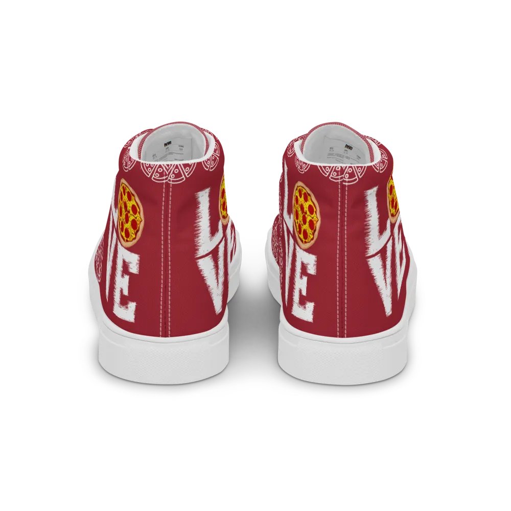 Love Pizza High Top Red/White Female product image (3)