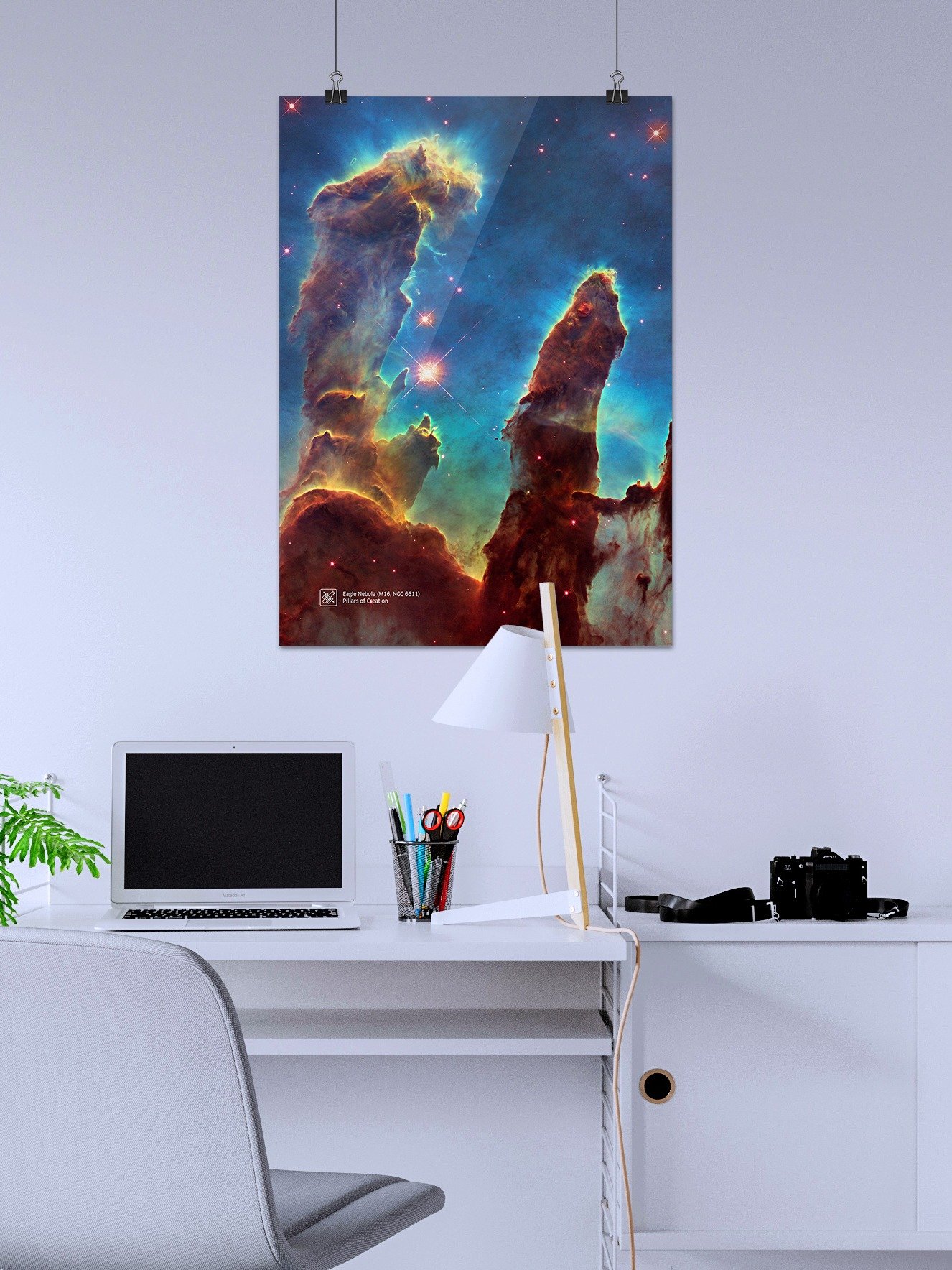 The Pillars of Creation. Eagle Nebula (M16, NGC 6611), NASA Hubble Space Telescope — Hi-Res Space poster, science poster, space photo product image (2)