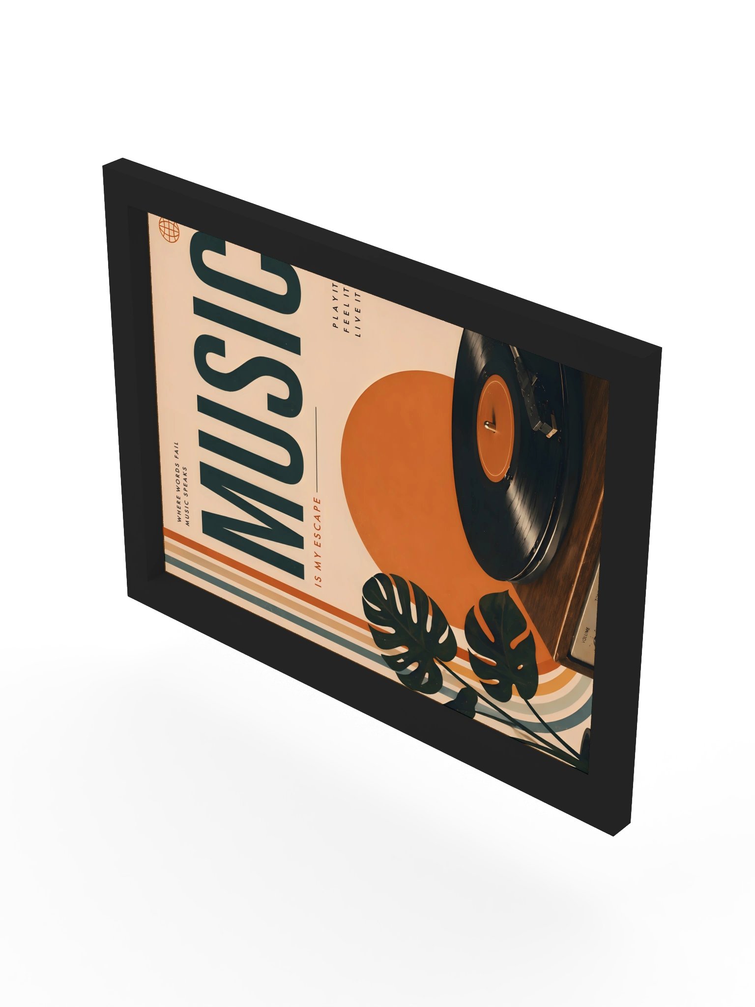 Music Speaks — Retro Framed Poster product image (8)