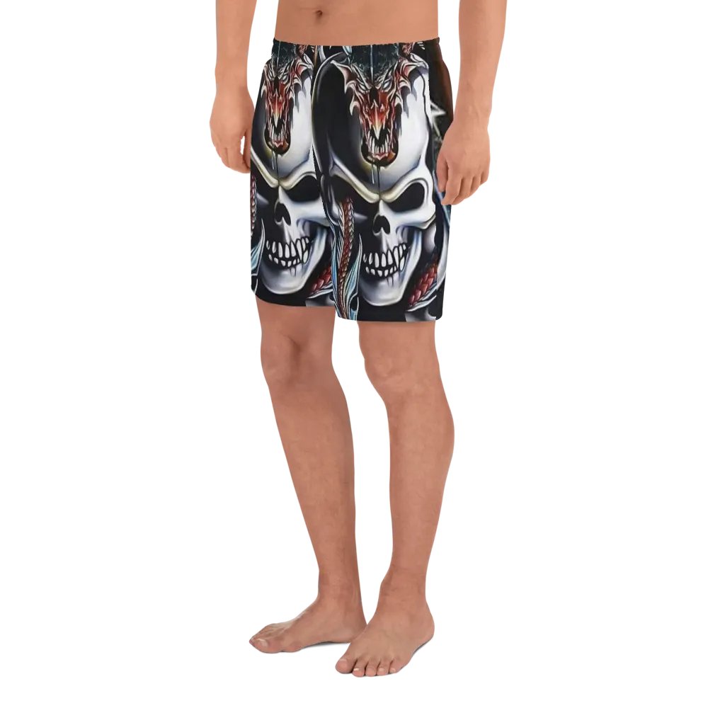 Dragon Skull Athletic Long Shorts product image (4)