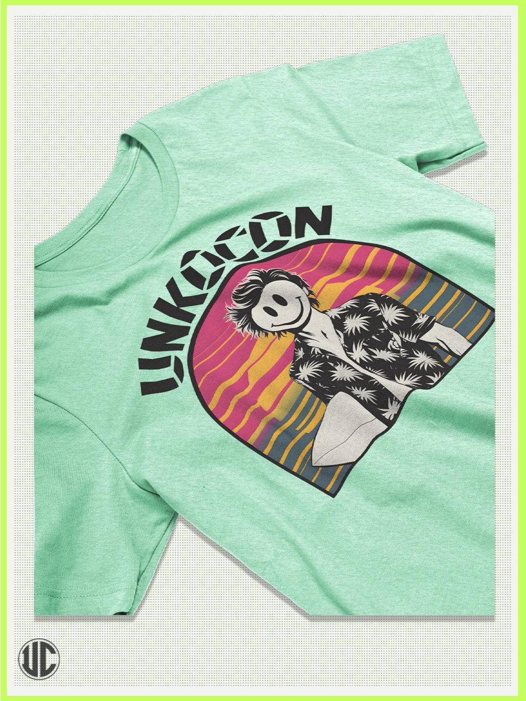 UnkoCon Sunset Surfer Tee – Vintage Vaporwave Surf Shirt product image (2)