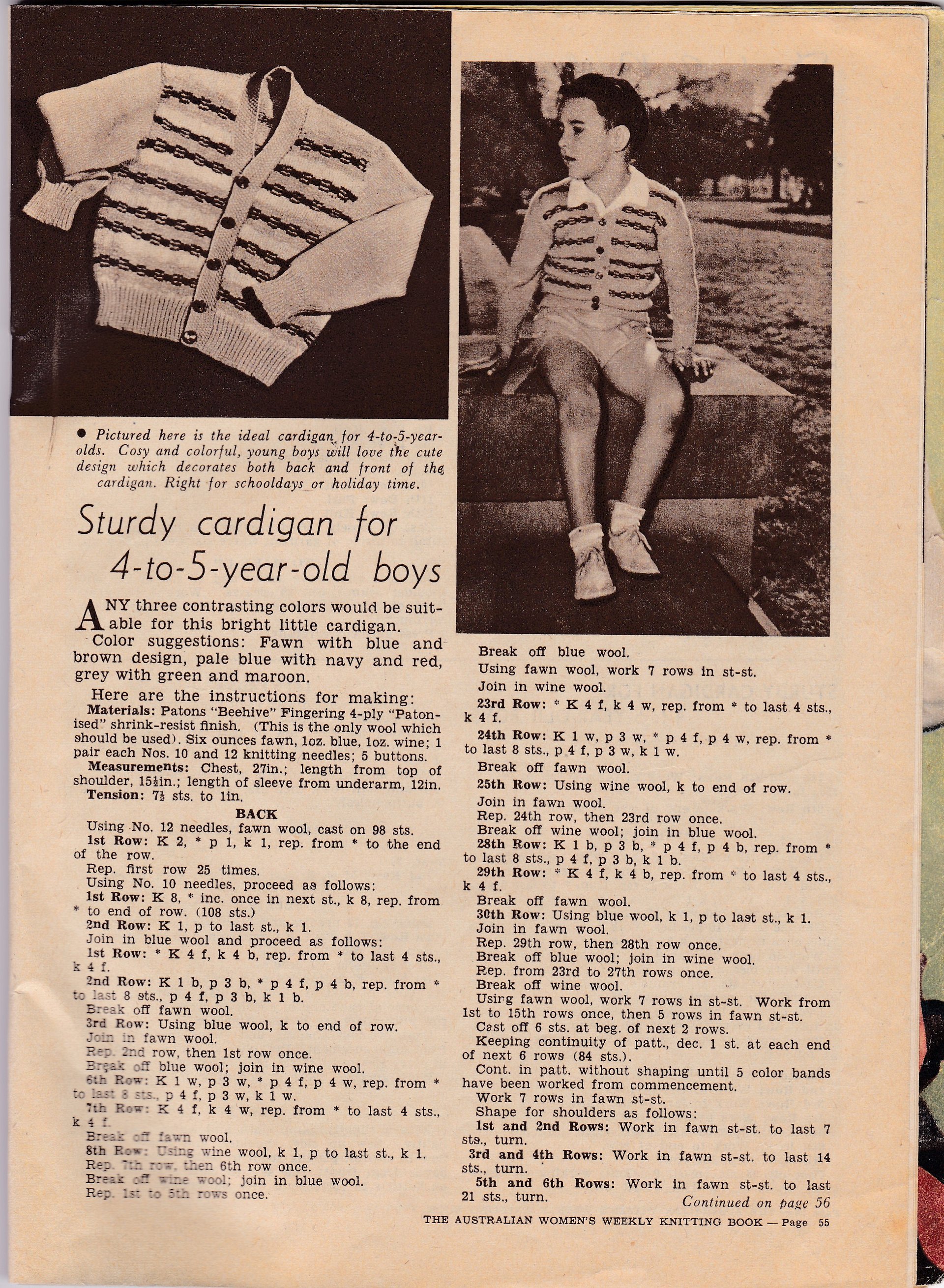 Vintage Australian Women's Weekly Knitting Pattern book product image (9)