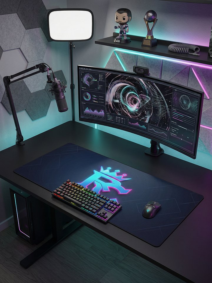 Regal Crown - Neon - XXL Gaming Mouse Pad 36 in x 18 in product image (1)