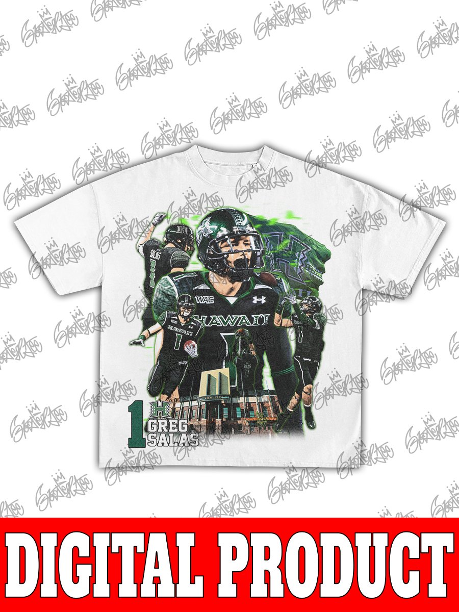 Greg Salas Hawaii Rainbow Warriors College Football Vintage Bootleg Graphic product image (2)