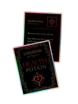 Health Potion - Front & Back Holographic Sticker Bundle