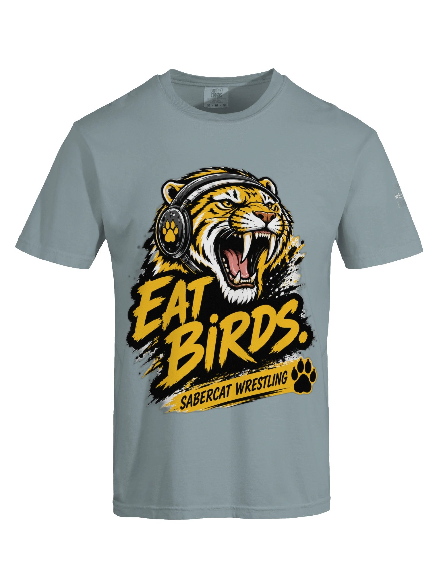 Eat Birds Sabercat Wrestling Tiger Head Tee product image (40)