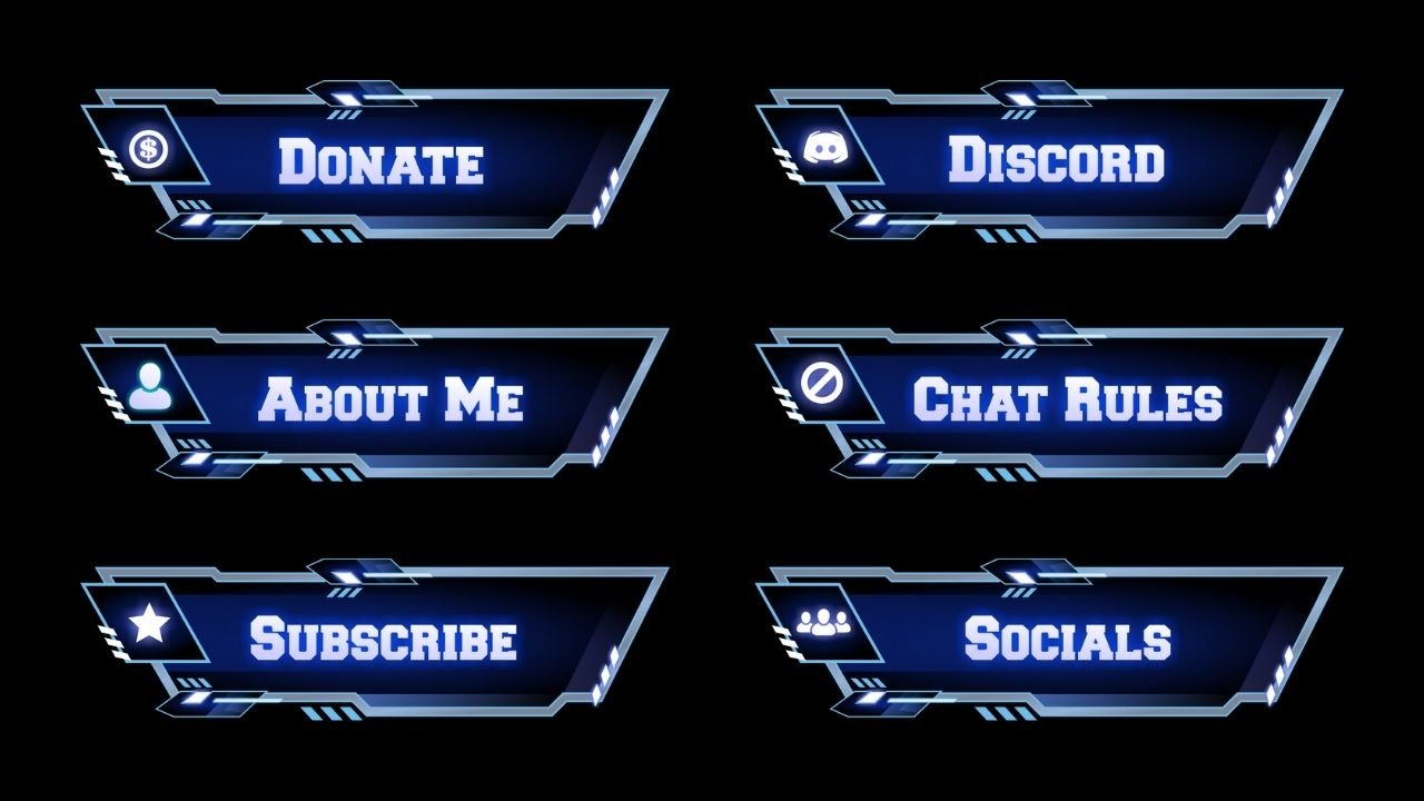 Sharp Blue Twitch Panels product image (1)
