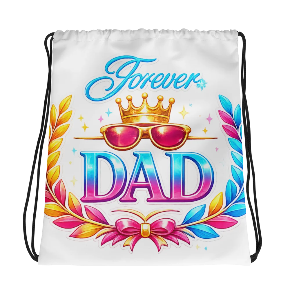 Forever Dad Crown Drawstring Bag product image (1)