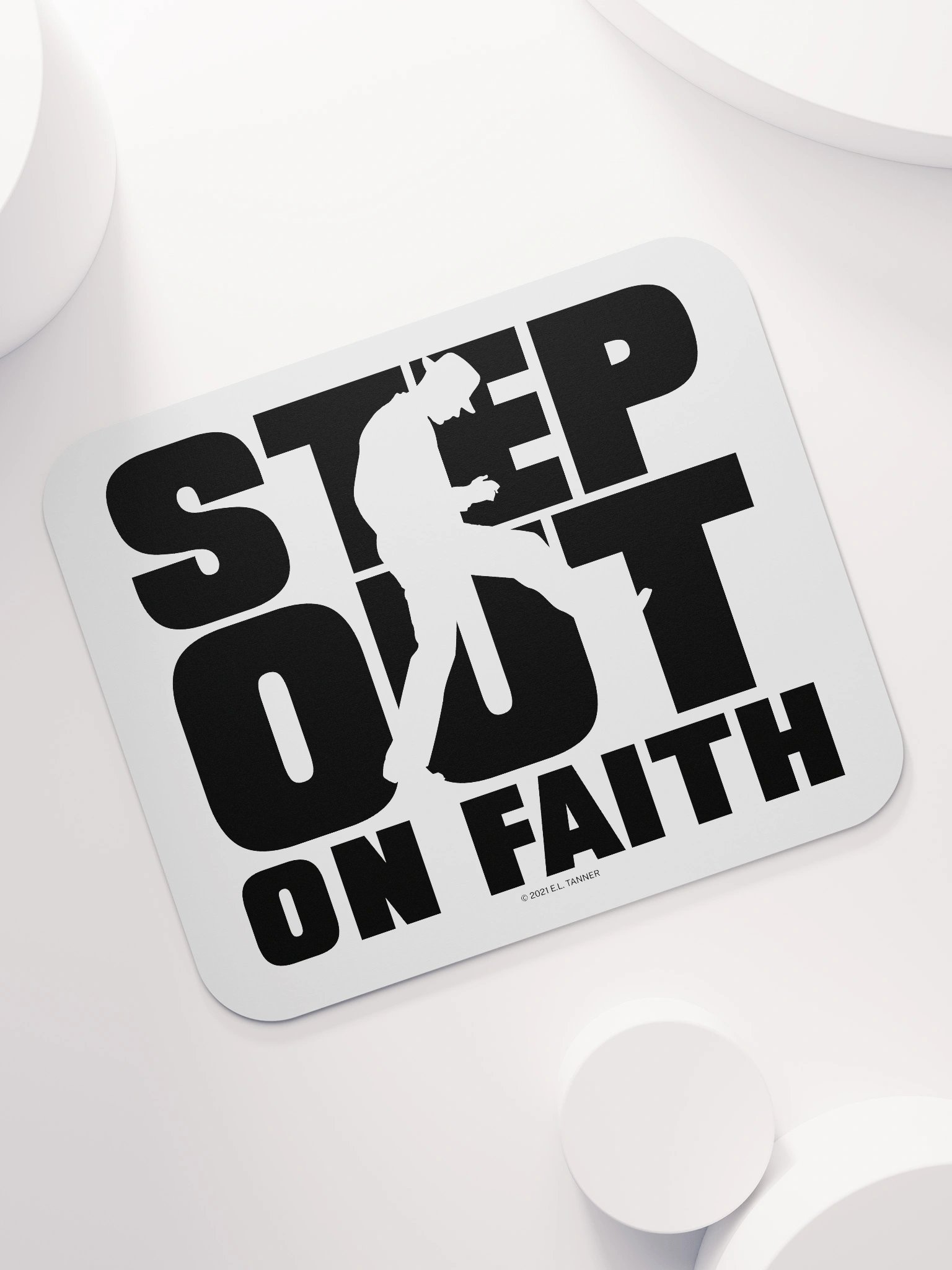 Step out on Faith, Blk Mouse Pad product image (7)