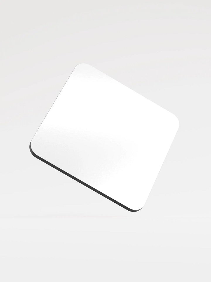 White Eco-Gloss Cork Coaster product image (1)