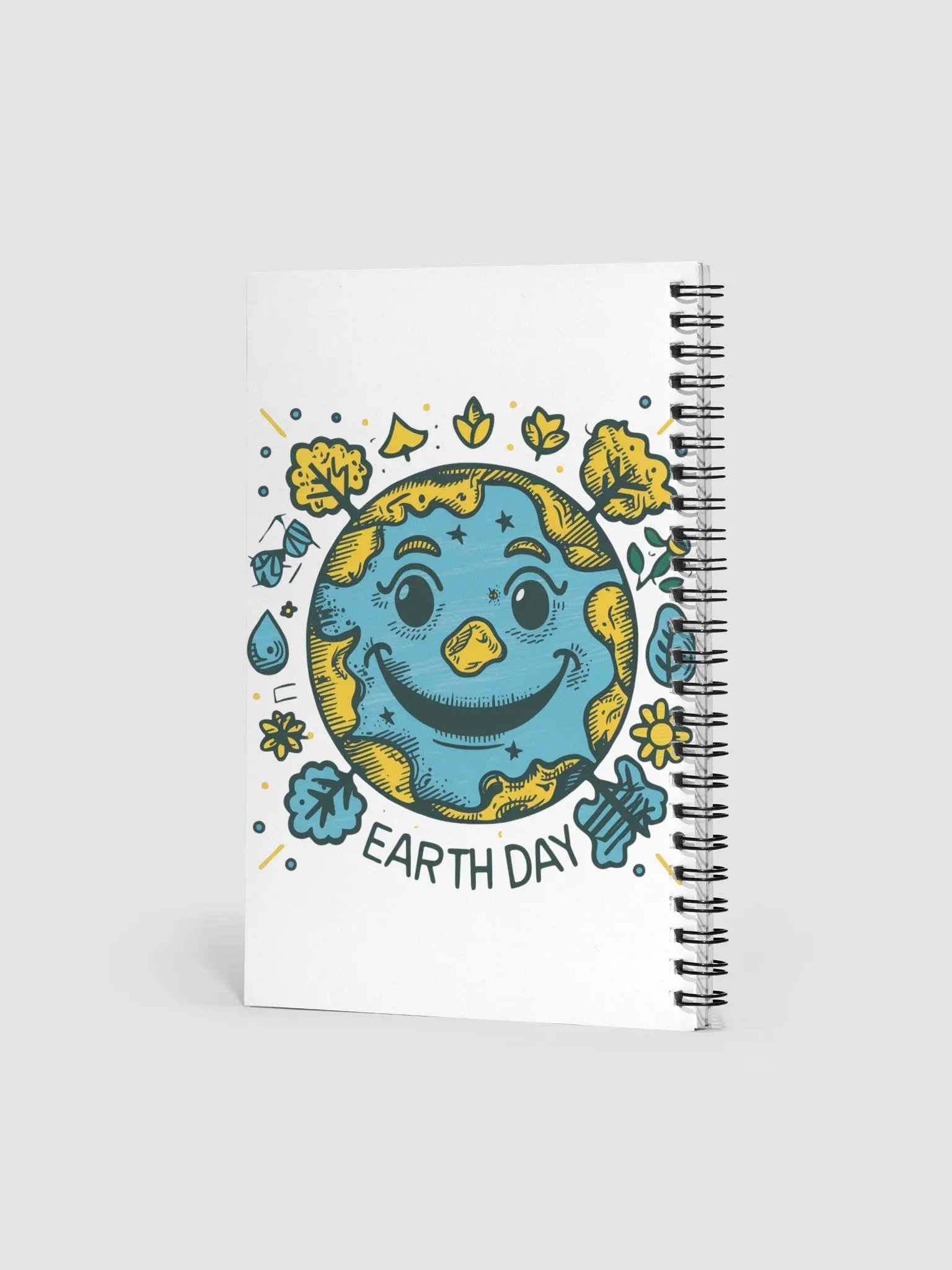 Happy Earth Spiral Notebook product image (2)