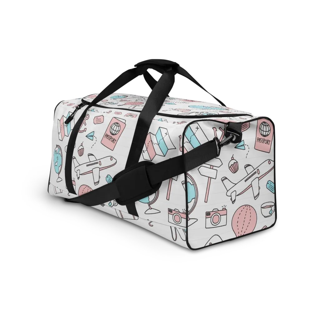 Travel Icons Canvas Duffle Bag product image (12)