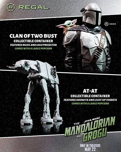 Hey so like is any of my friends going to see mandalorian at a regals cinema? I really want this bust! Ill be going to amc si...