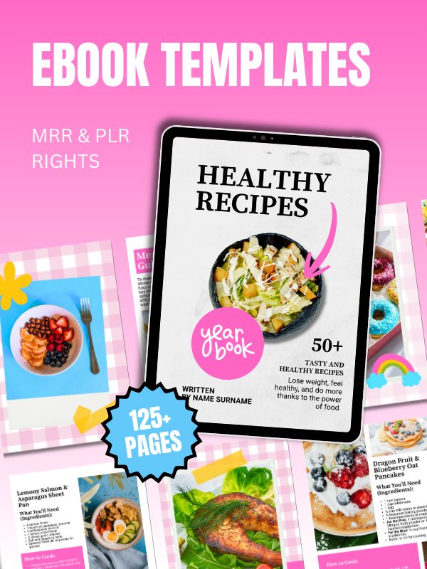 MRR PLR Cookbook & Recipe Book Canva Template product image (1)