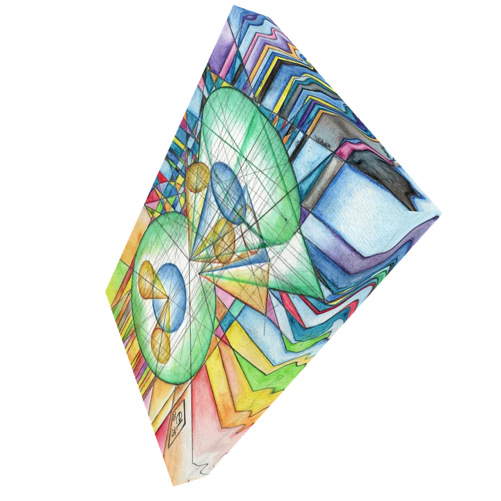 Poinsot's Gyroscope - Geometric Physics Art Canvas Print product image (2)