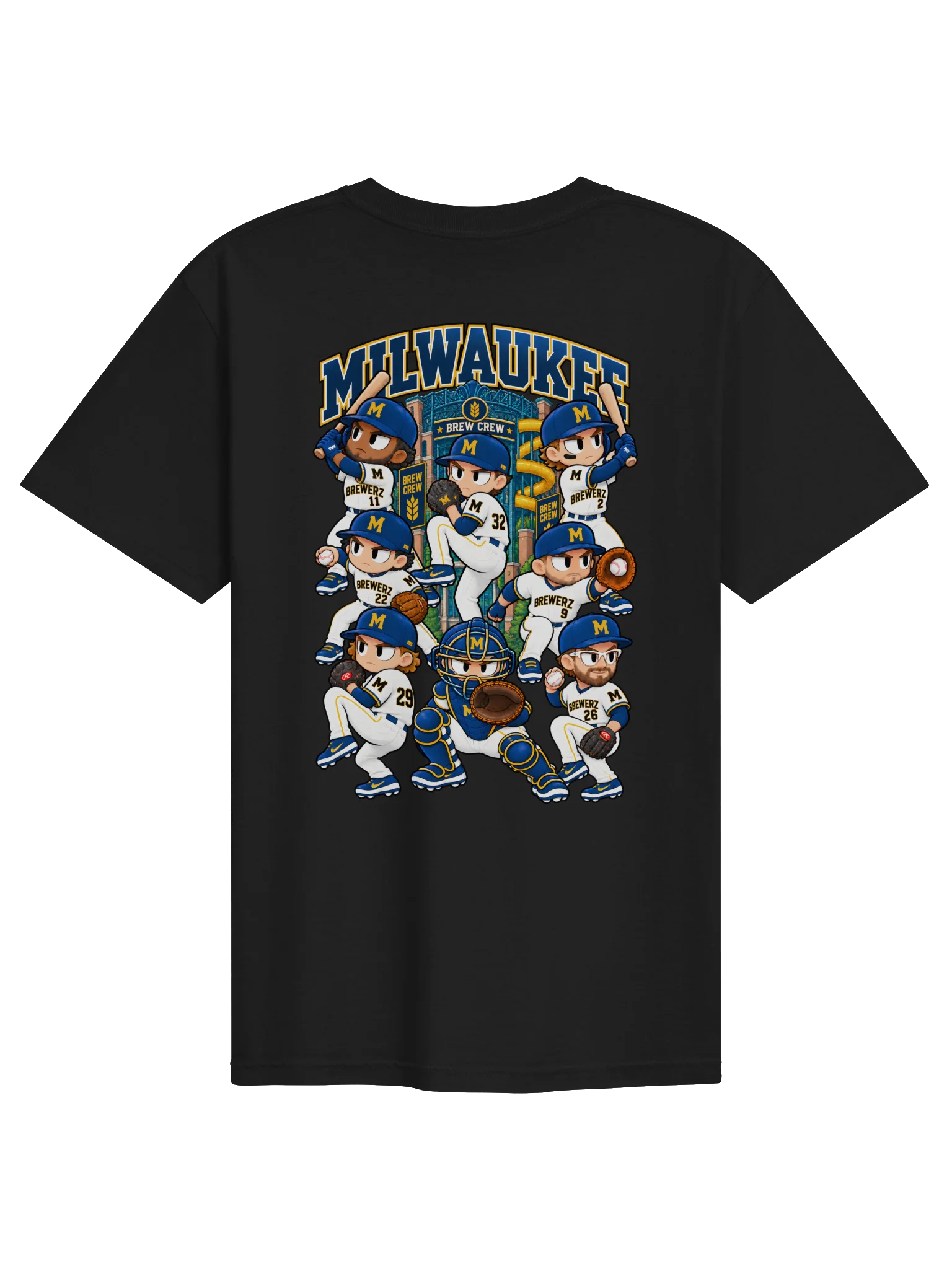 Milwaukee Baseball 2026 Animated Player Back Print T-Shirt product image (2)
