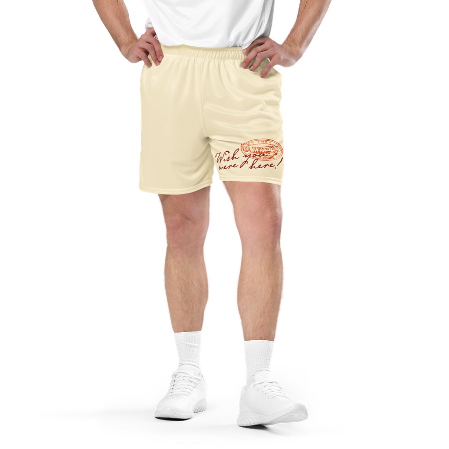 L'Agence Wish You Were Here! Mesh Shorts Ivory product image (1)