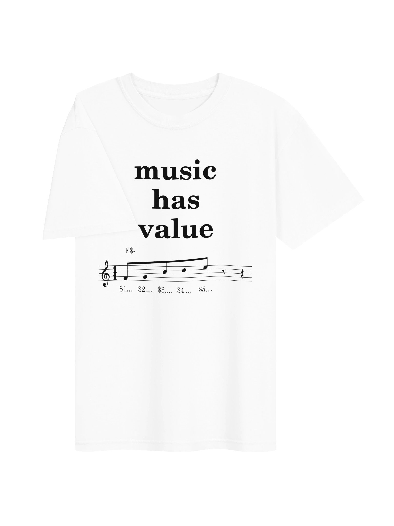 music has value (white) product image (3)