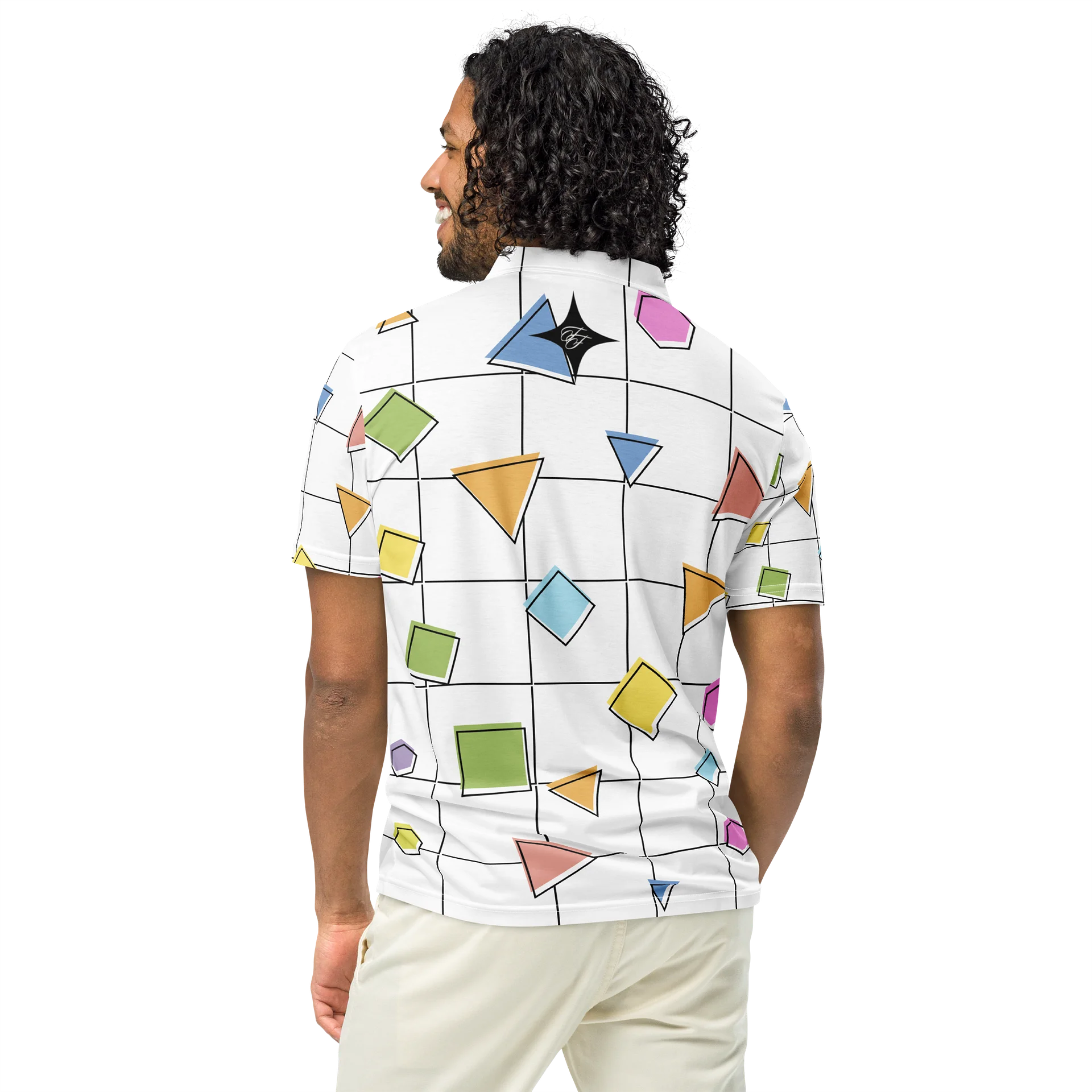 F&F Script Geometric Slim Fit Polo Shirt product image (5)
