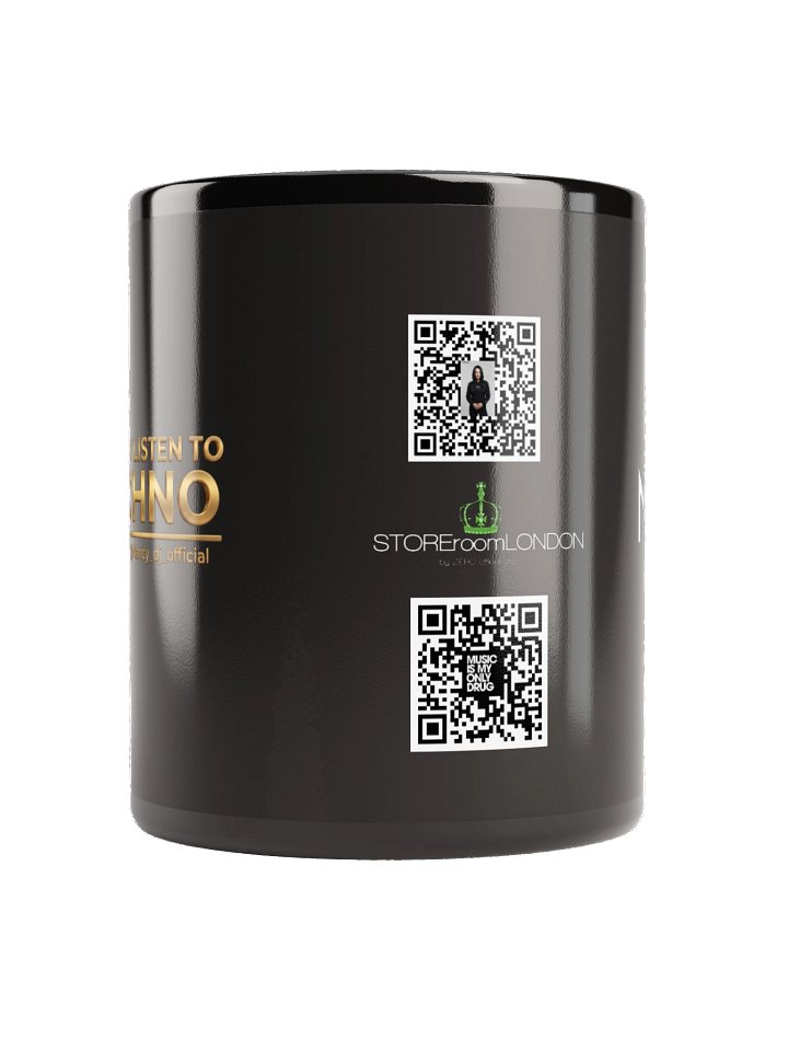 NOBODY LISTEN TO TECHNO Black Glossy Mug by @Nancy_dj_official ® product image (2)