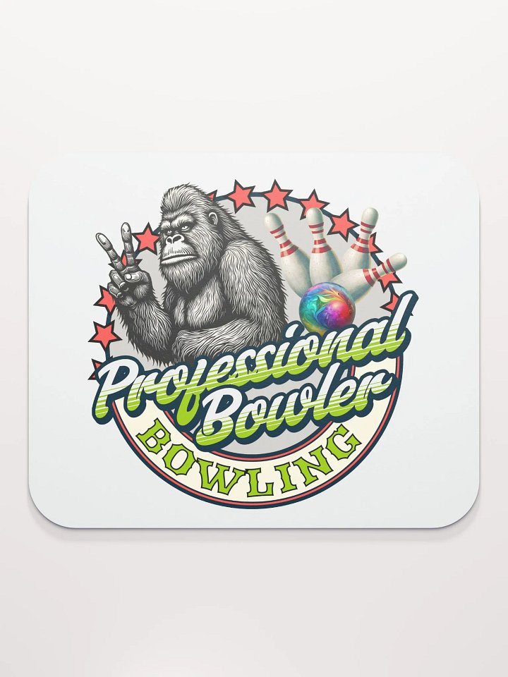 Professional Bowler Sasquatch Bowling Mouse Pad product image (1)