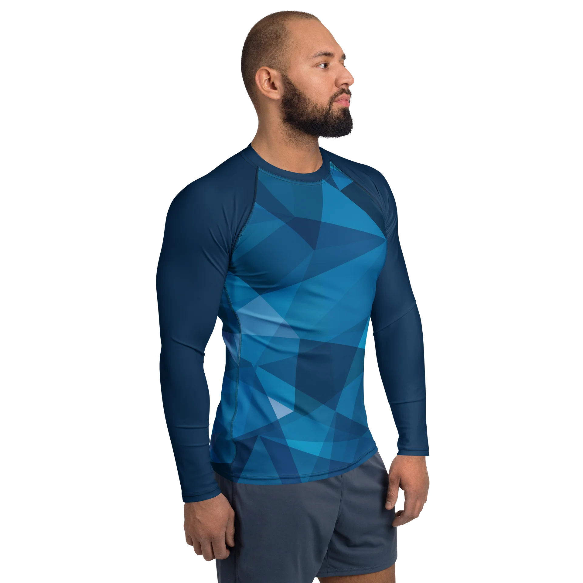 Blue Geometric Rash Guard product image (4)