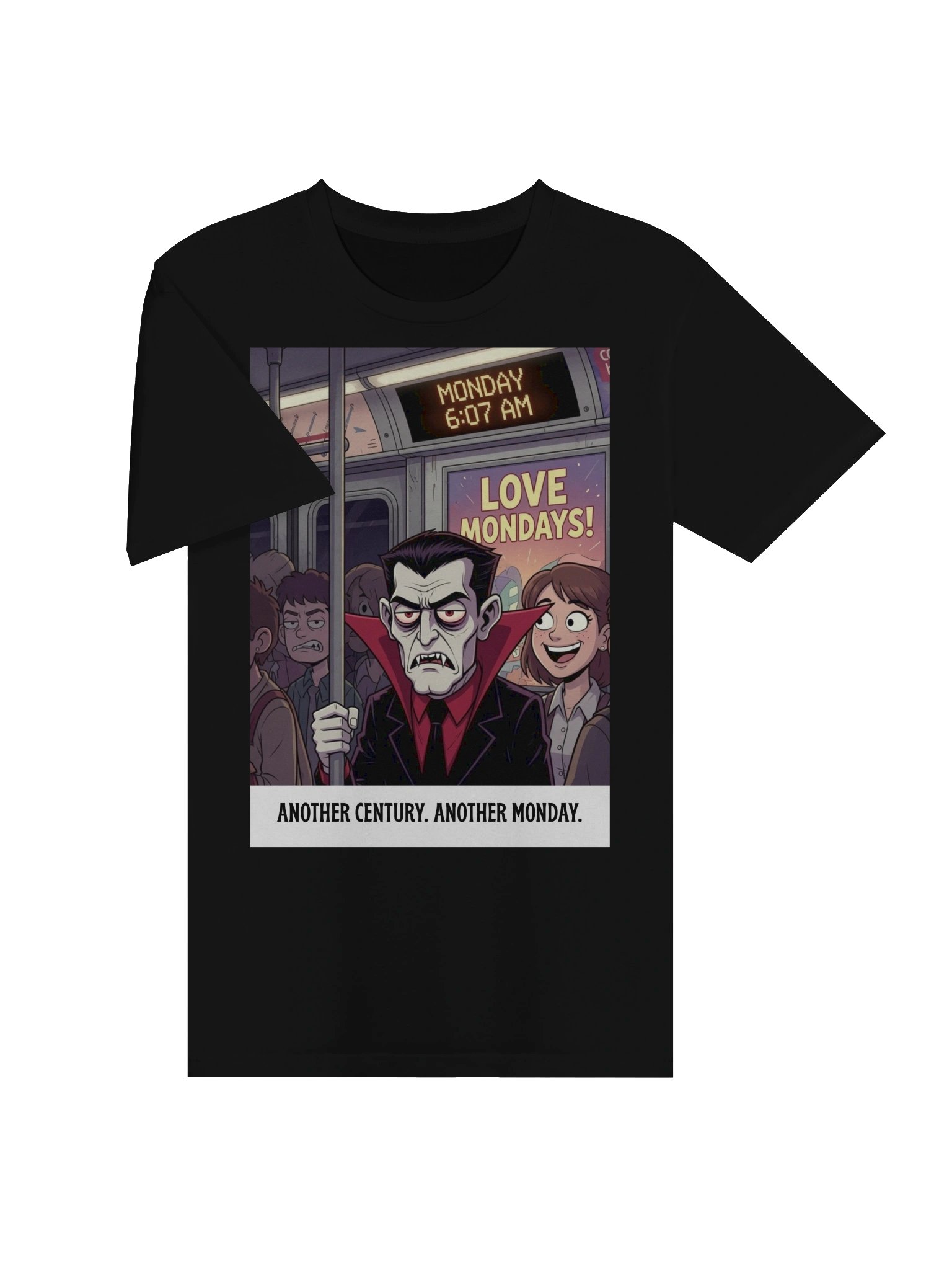 Another Century. Another Monday. Vampire Commute Shirt – Gothic Streetwear Apparel product image (11)