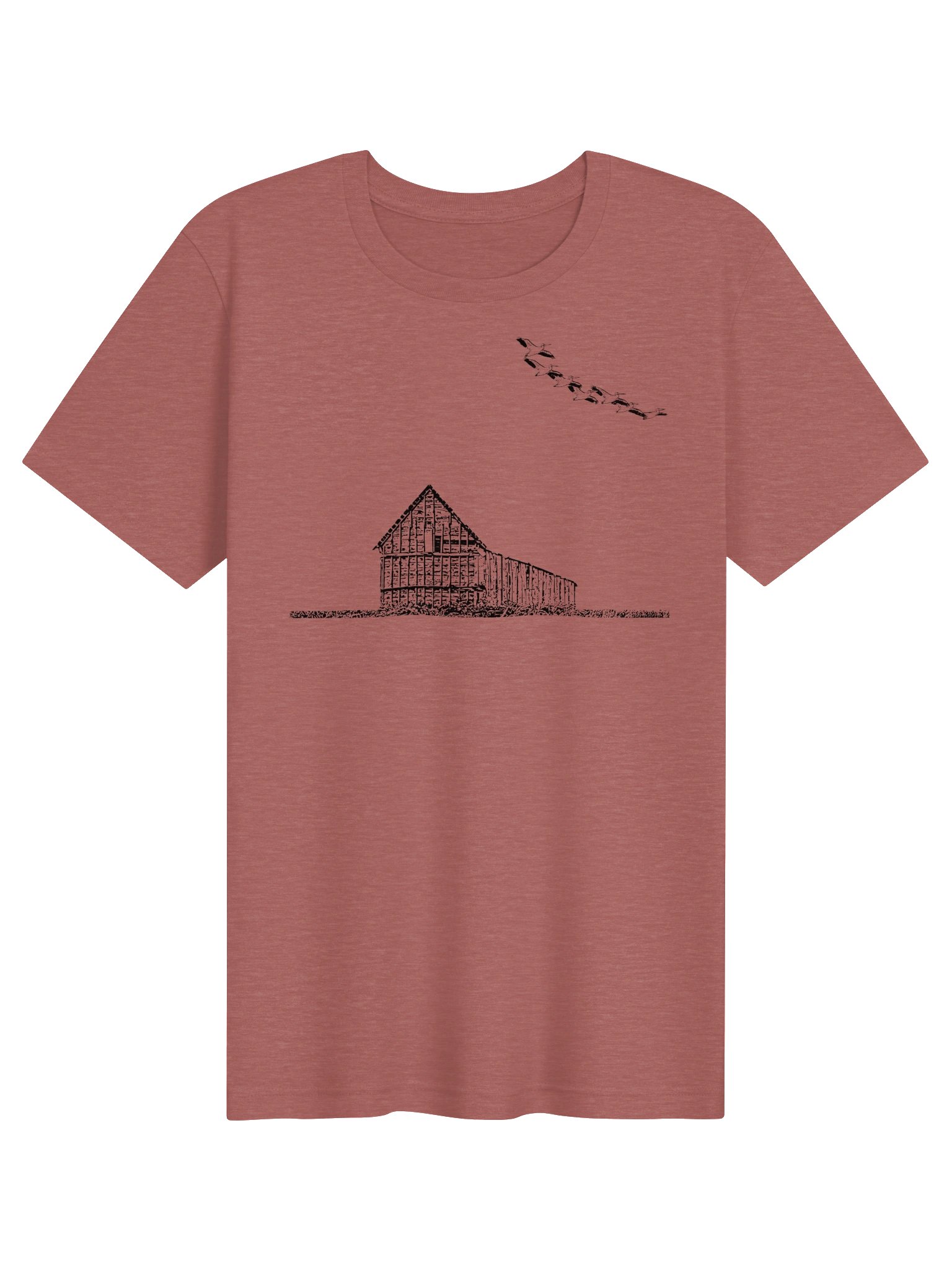 Pelicans Over The Barn Unisex T-shir product image (57)