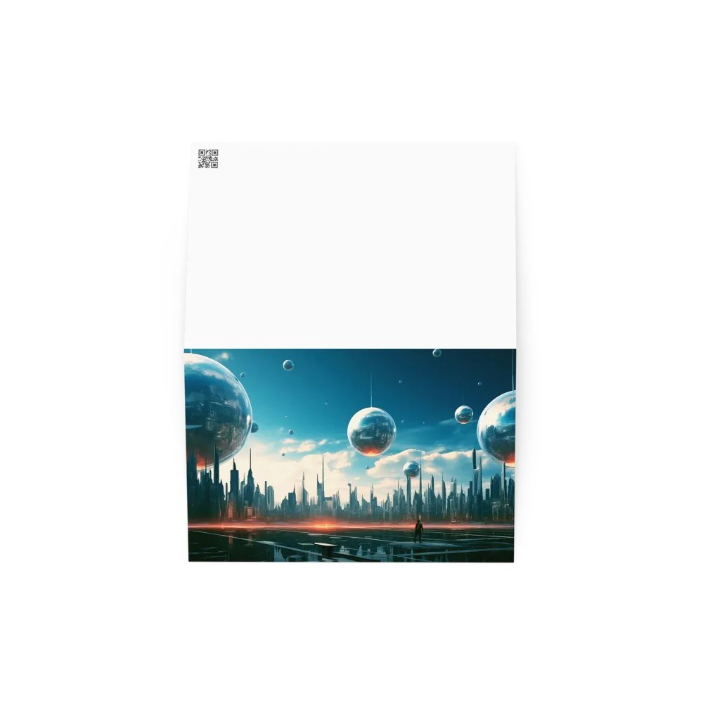 City of Reflections: A Vision Beyond Time Blank Greeting Card product image (2)