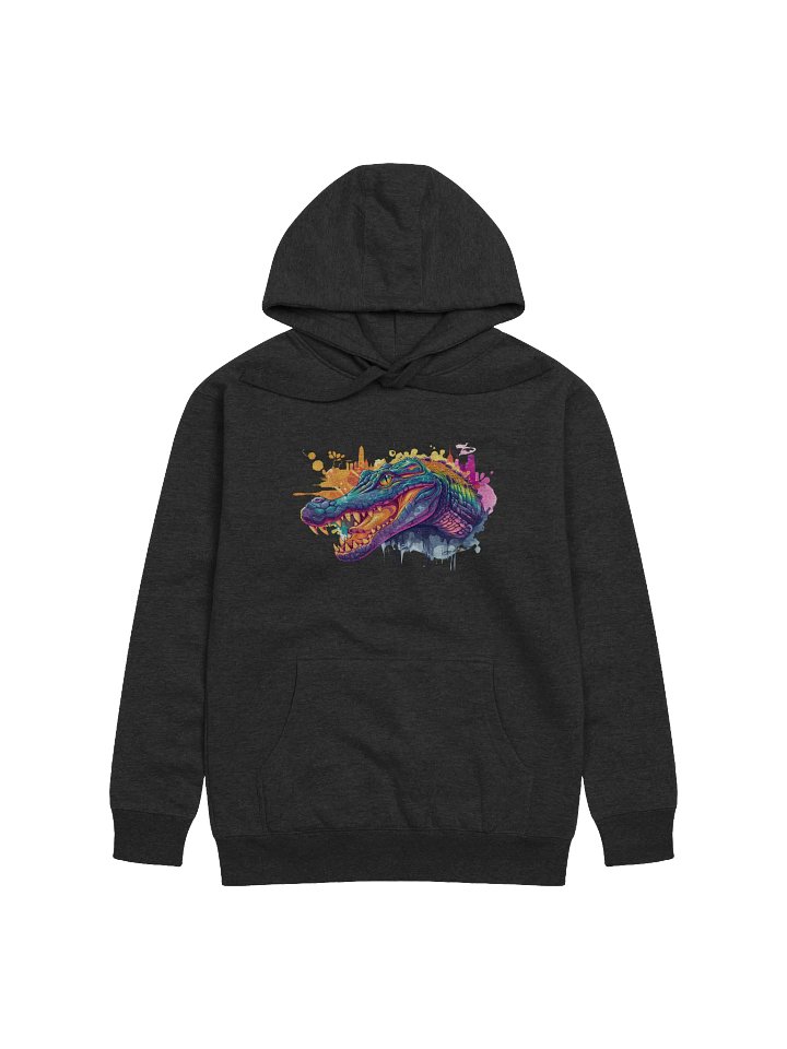 Vibrant Alligator Graffiti Head Unisex Hoodie product image (3)