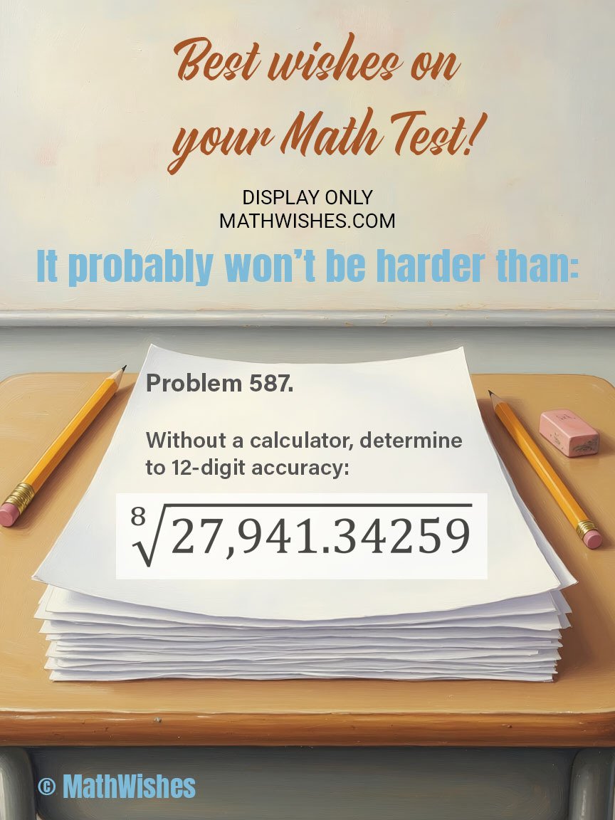 Math Test Encouragement Card product image (1)