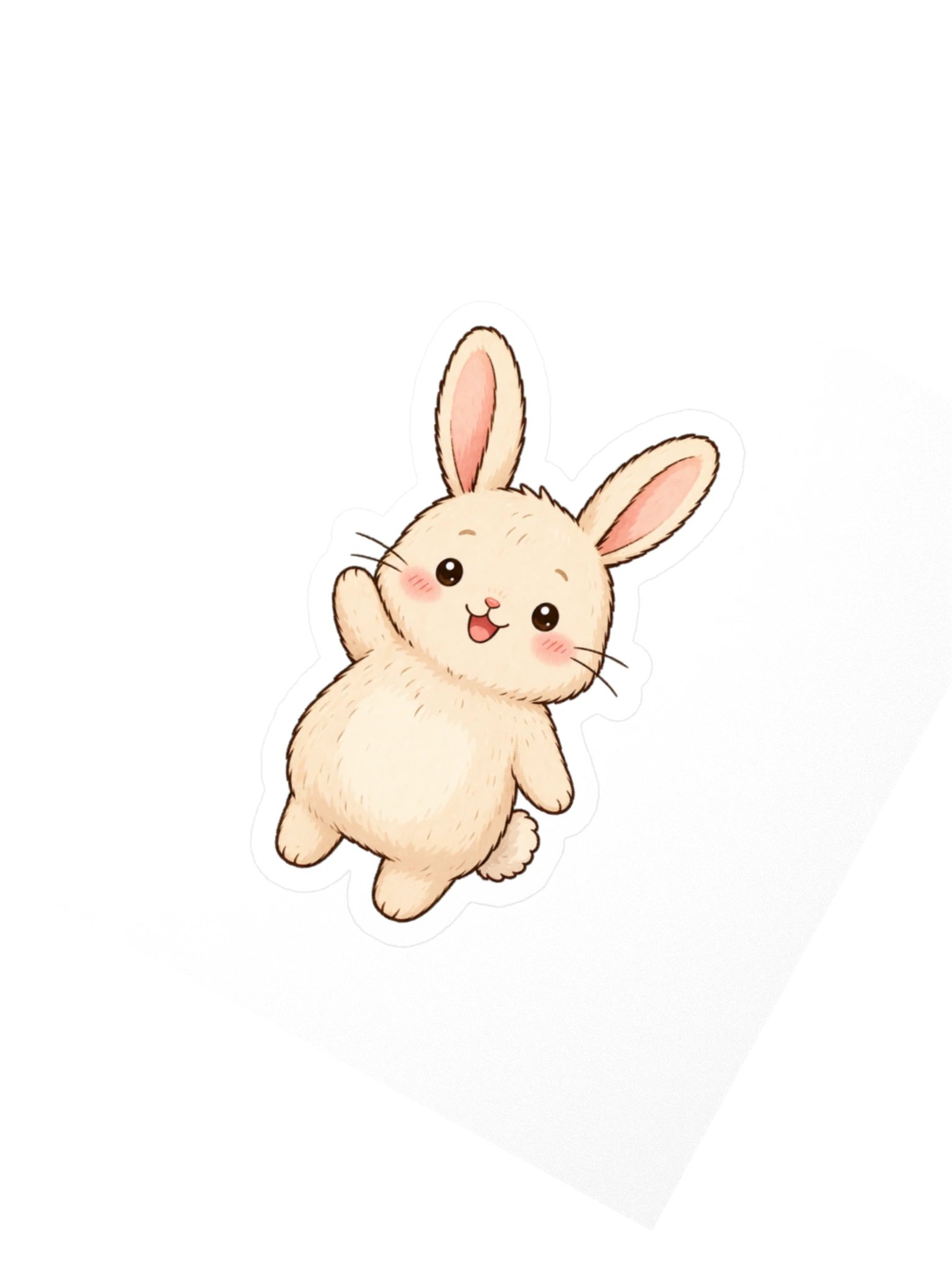 It's Raining Buns Waving Bunny Sticker product image (2)