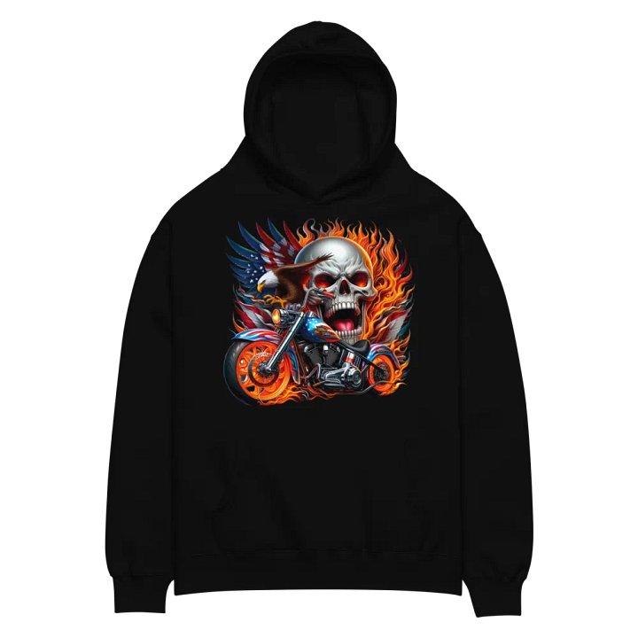 Raging Patriot Skull Oversized Hoodie #9 product image (2)