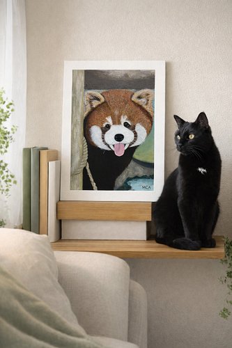 Does anything beat a red panda sticking its tongue out? 😅 I was trying to find the perfect spot for this guy and he ended up ...