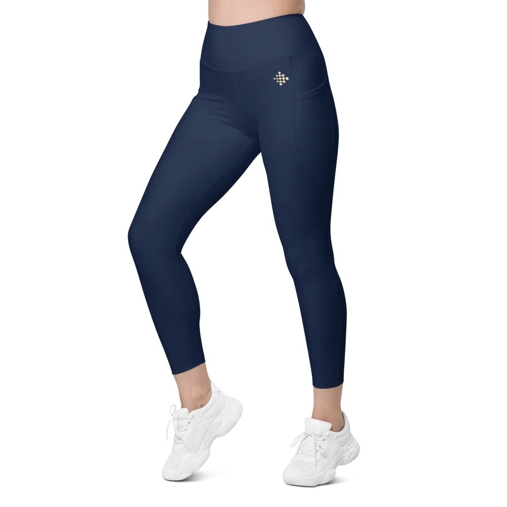 Abstract Blue Leggings with Pockets product image (5)