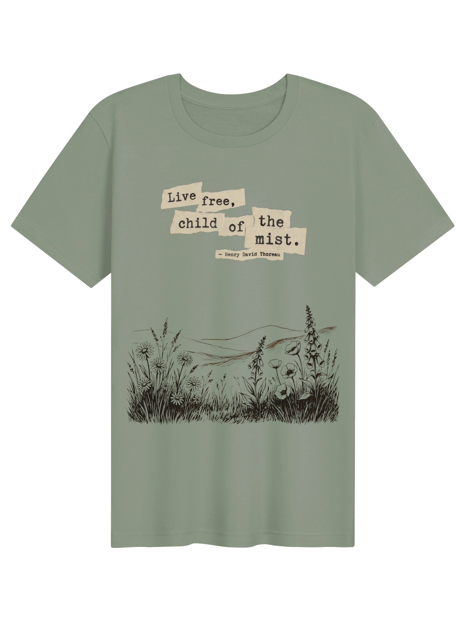 Thoreau Quote Shirt, Wildflower Nature Graphic Tee product image (32)
