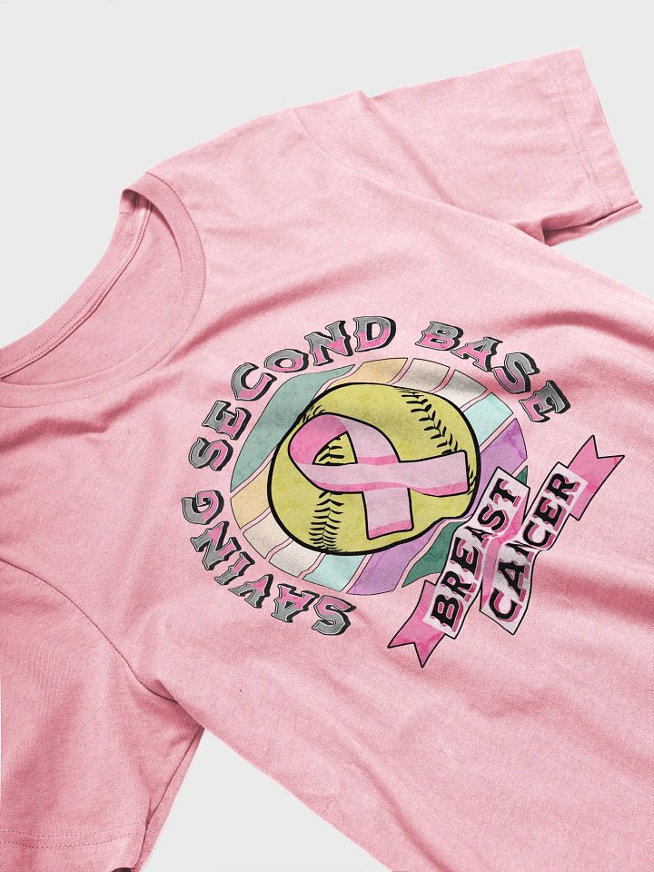 Saving Second Base Breast Cancer Softball T-Shirt product image (2)