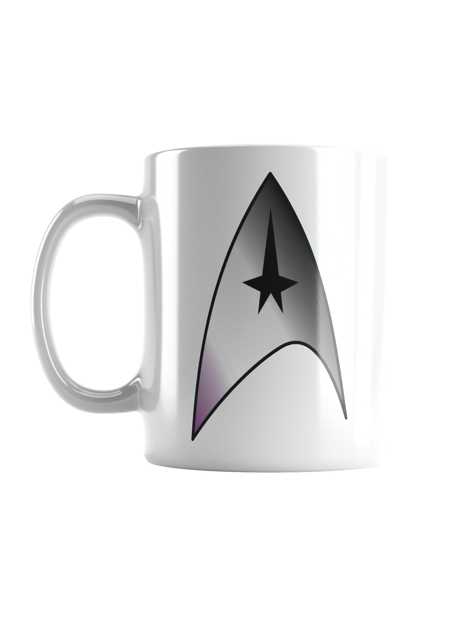 Asexual Pride Gradient Starfleet Mug product image (6)