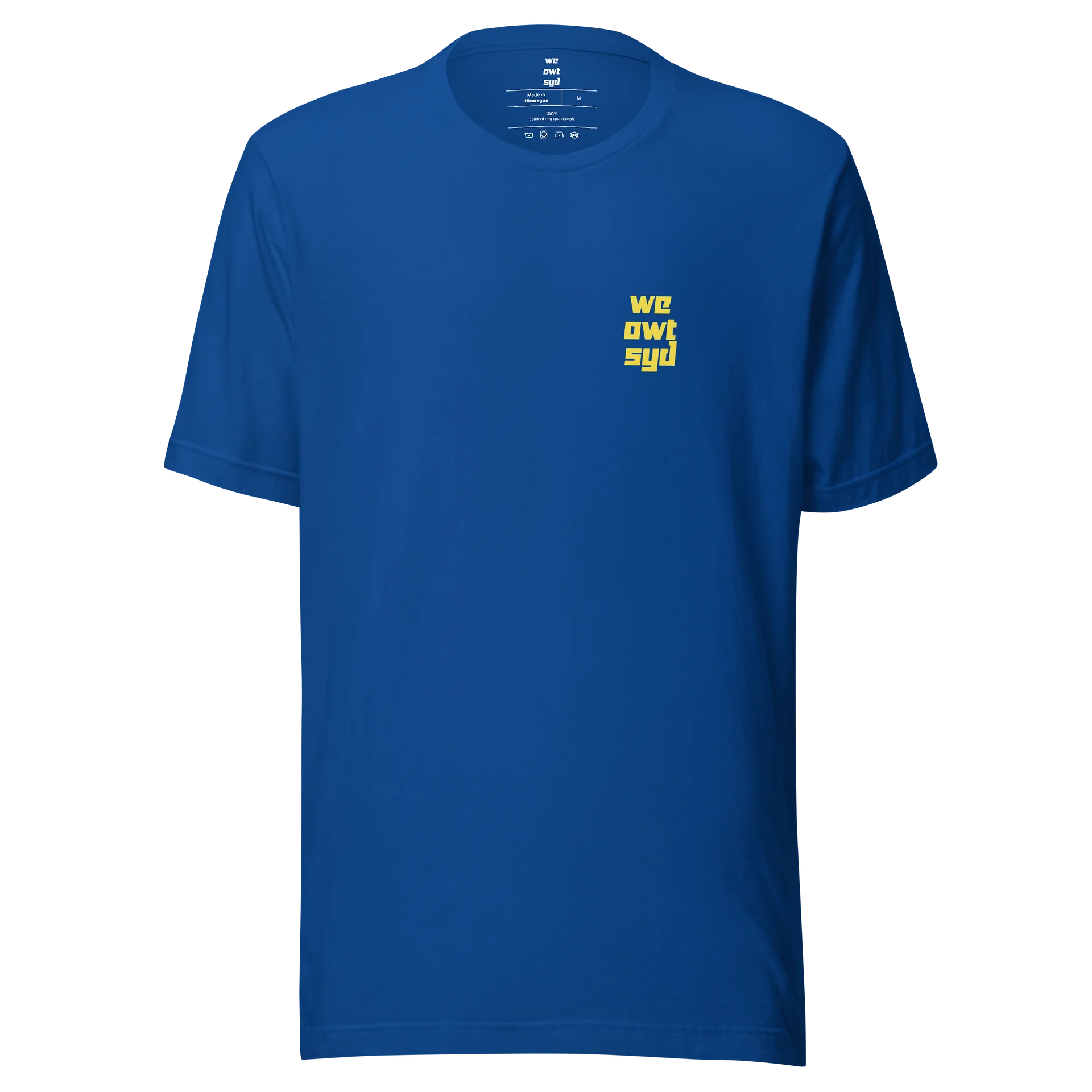 WeOwtsyd Premium T-Shirt - Chest Logo - Blue Yellow product image (1)