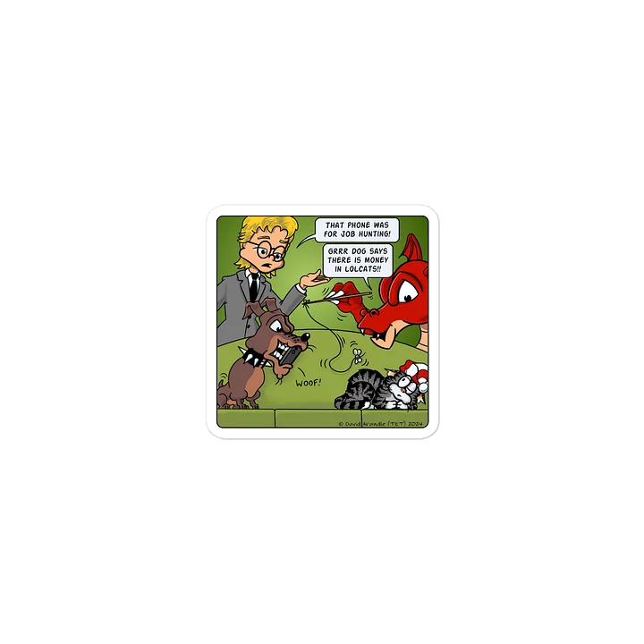 Whimsical Resident Dragon LOLCats Die-Cut Stickers product image (1)