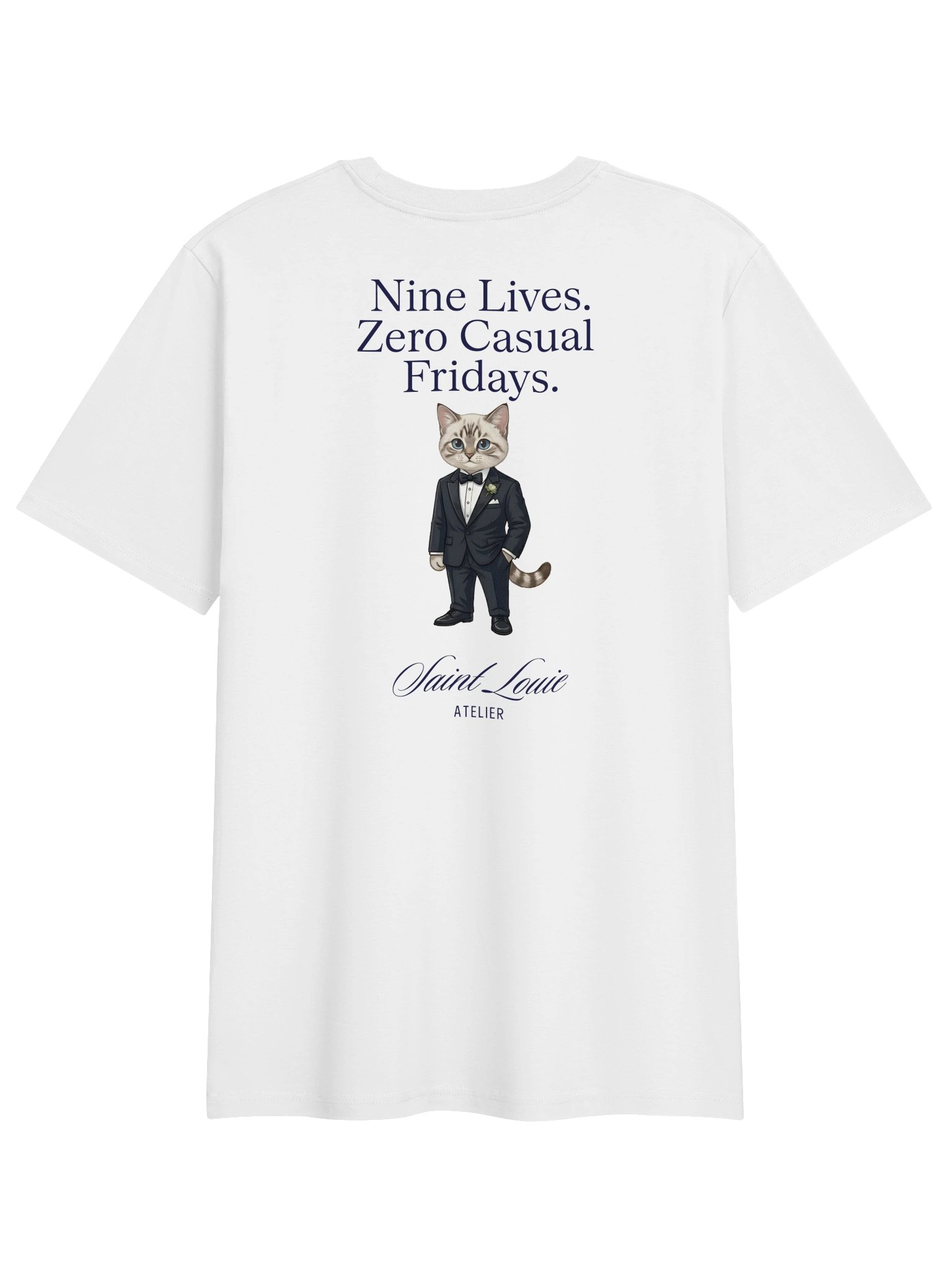 Nine lives, Saint Louie Organic soft Tee, White product image (1)