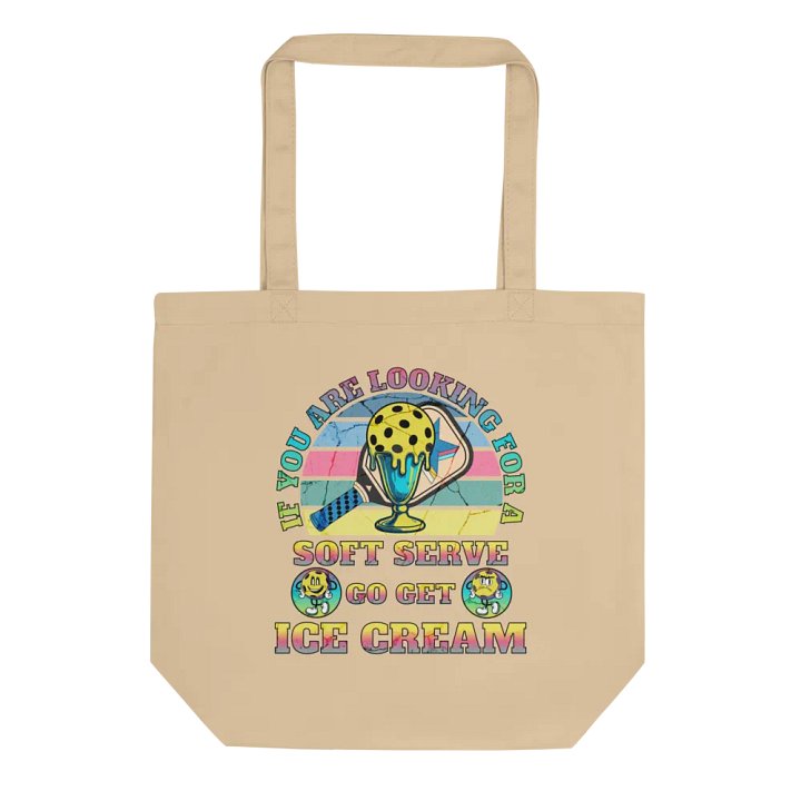 Soft Serve Go Get Ice Cream Pickleball Playful Tote Bag product image (1)