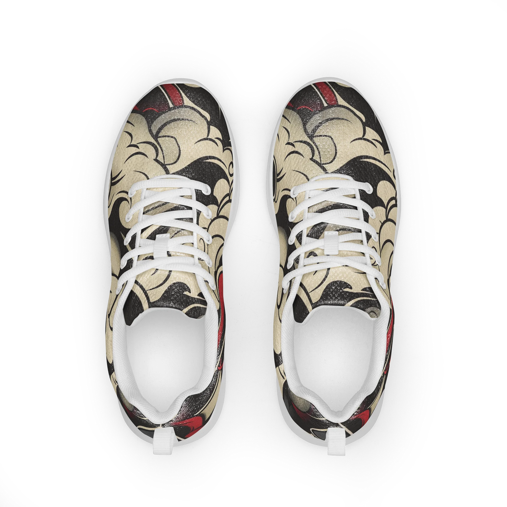 Japanese Wave Women's Athletic Shoes | Traditional Tattoo Art Streetwear product image (2)