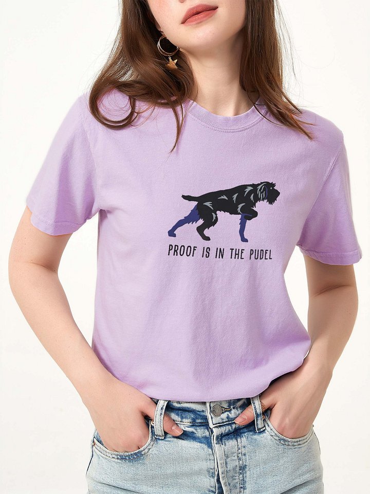 Proof Is in the Pudel T-Shirt(Embroidered) of a Pudelpointer(Black) product image (2)