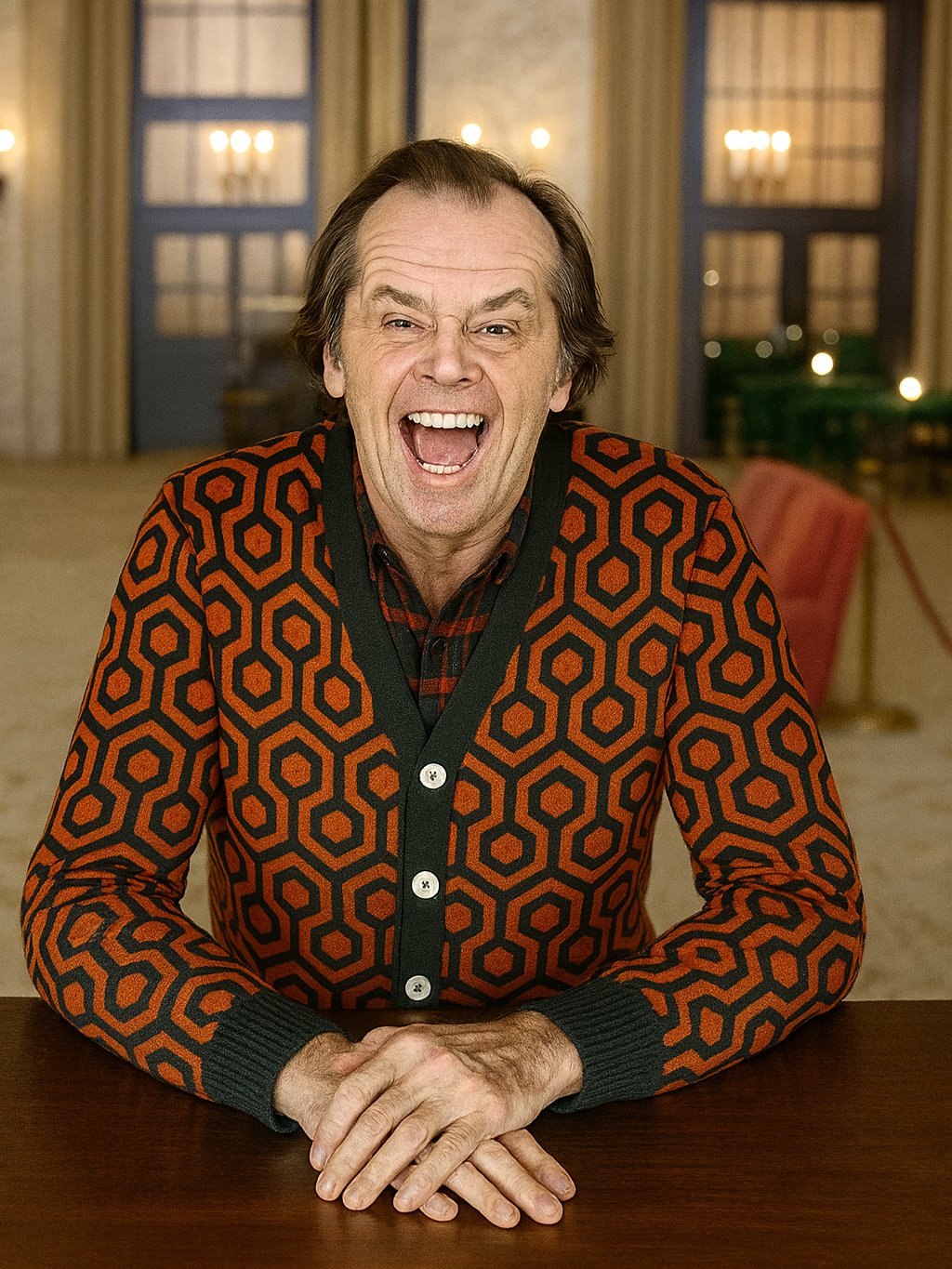 The Overlook Hotel Carpet Pattern Knitted Cardigan Sweater product image (11)