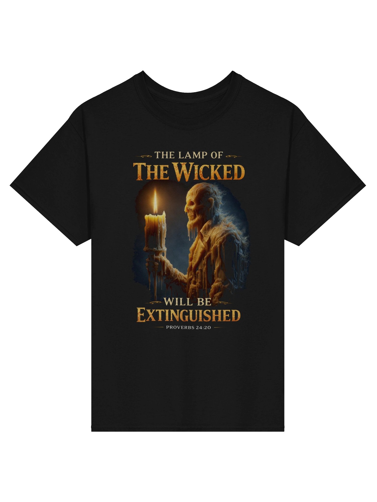 Lamp of the Wicked T-Shirt, Christian Bible Verse Proverbs Warning Tee Graphic product image (1)
