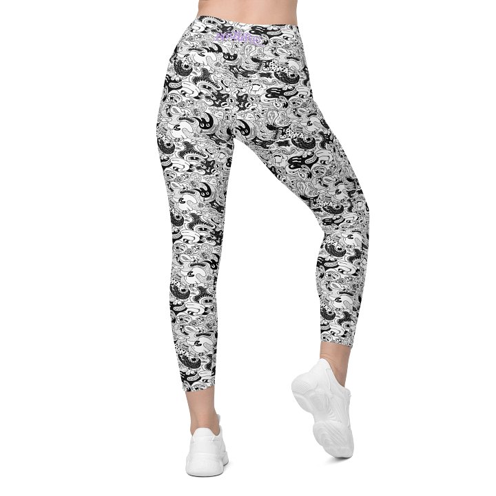 Monster repeat pattern leggings product image (2)